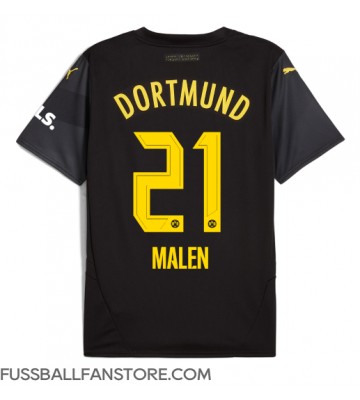 Borussia Dortmund Donyell Malen #21 Replik Auswärtstrikot 2024-25 Kurzarm